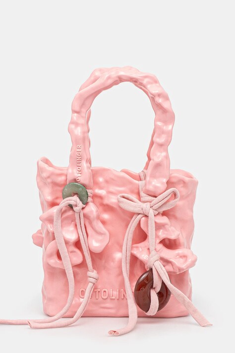 Ottolinger handbag Knotted Signature Ceramic pink color 126-900226-01