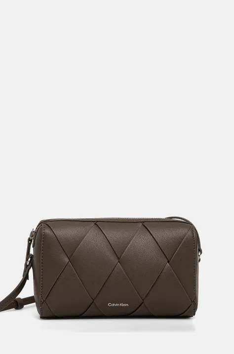 Kabelka Calvin Klein hnědá barva, K60K613002