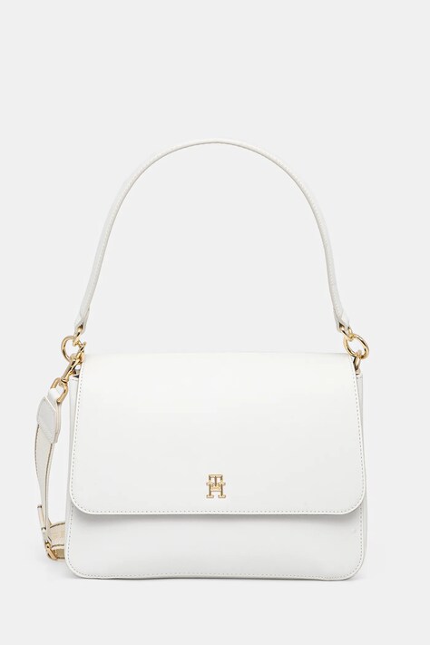 Kabelka Tommy Hilfiger bílá barva, AW0AW16815