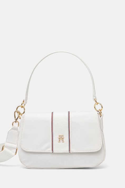 Τσάντα Tommy Hilfiger χρώμα: μπεζ, AW0AW17168