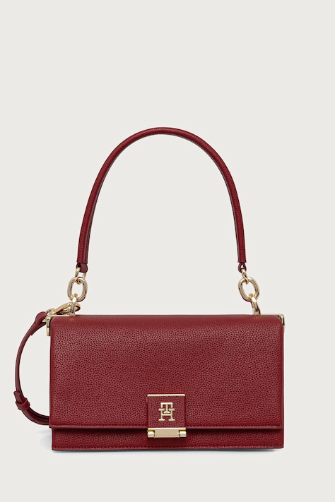 Tommy Hilfiger Crossbody kabelka dámská z imitace kůže burgundská AW0AW17216