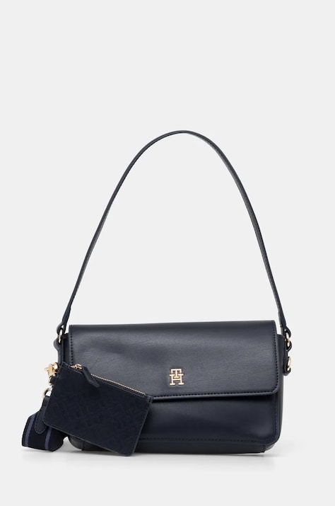 Kabelka Tommy Hilfiger tmavomodrá farba, AW0AW17219