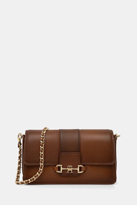 Tommy Hilfiger poseta de piele culoarea maro, AW0AW17398