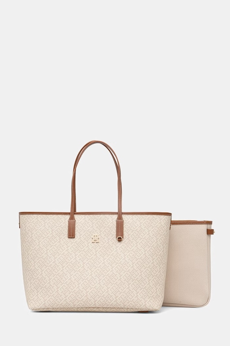 Tommy Hilfiger kabelka typu shopper dámska béžová AW0AW17416