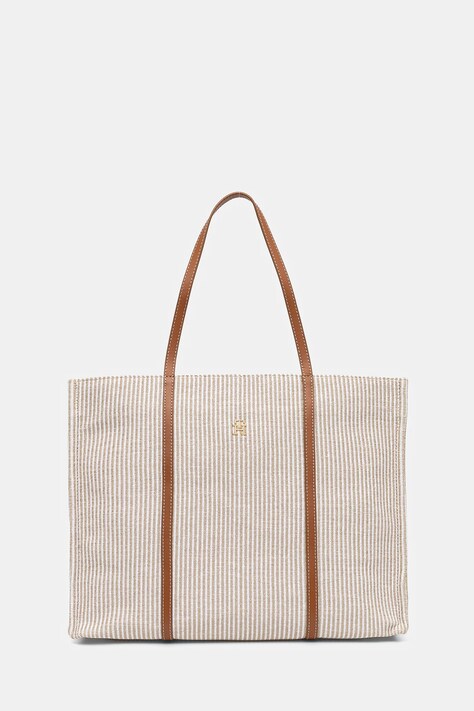 Torba Tommy Hilfiger boja: bež, AW0AW17418