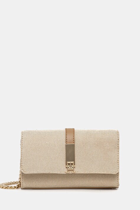 Kabelka Tommy Hilfiger béžová barva, AW0AW17621