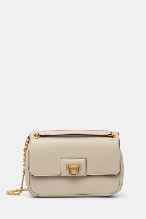 Кожаная сумочка Dkny цвет бежевый R443KI60