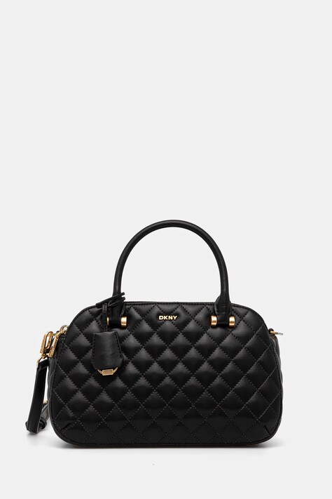Kožená kabelka Dkny černá barva, R44DKI76