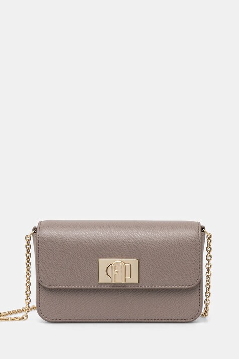 Kožená kabelka Furla hnědá barva, WE00265.ARE000.2572S1007