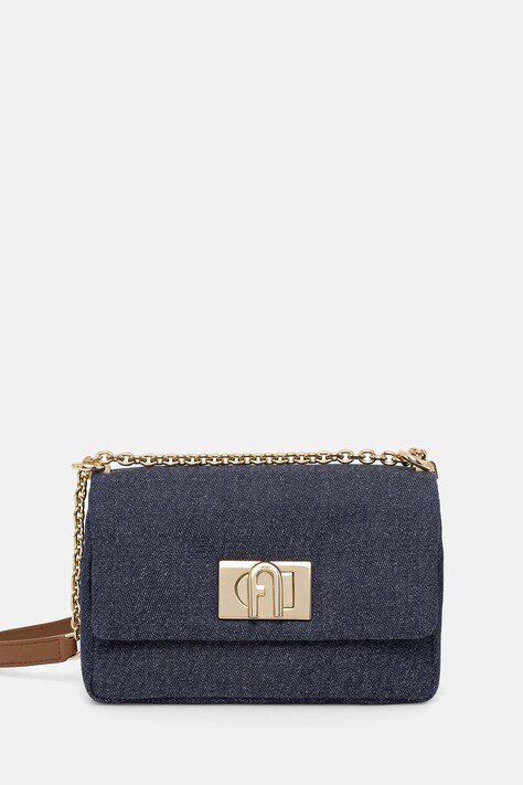 Kabelka Furla tmavomodrá barva, BAFKACO.DE0000.2677S1007