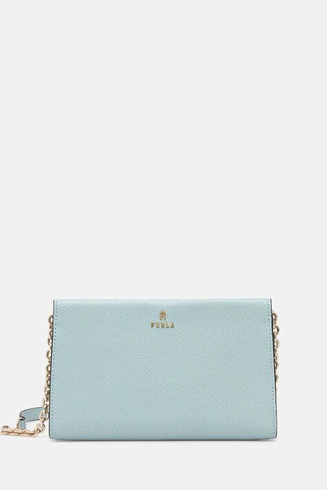 Kožená kabelka Furla tyrkysová barva, WE00528.ARE000.AQ0001007