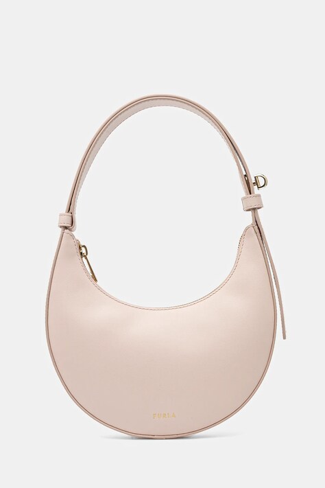 Δερμάτινη τσάντα Furla χρώμα: ροζ, WE00649.AX0733.0496S1007