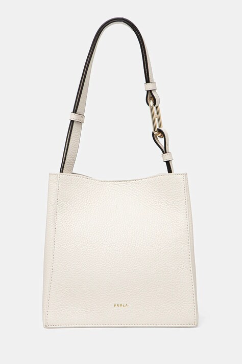 Furla poșetă de piele culoarea alb, WB01373.HSF000.PNN001007