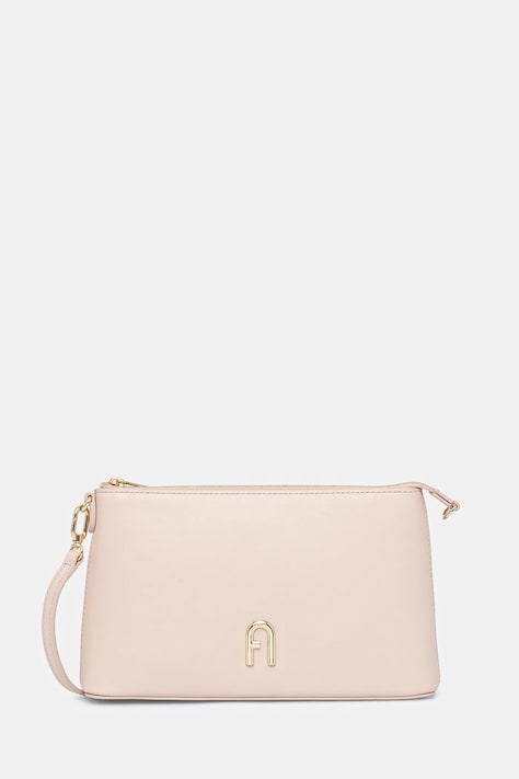 Δερμάτινη τσάντα Furla χρώμα: ροζ, WE00615.AX0733.0496S1007