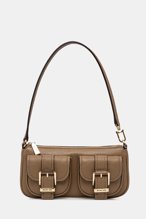 Kožená kabelka MICHAEL Michael Kors hnědá barva, 32S5GZCU1L