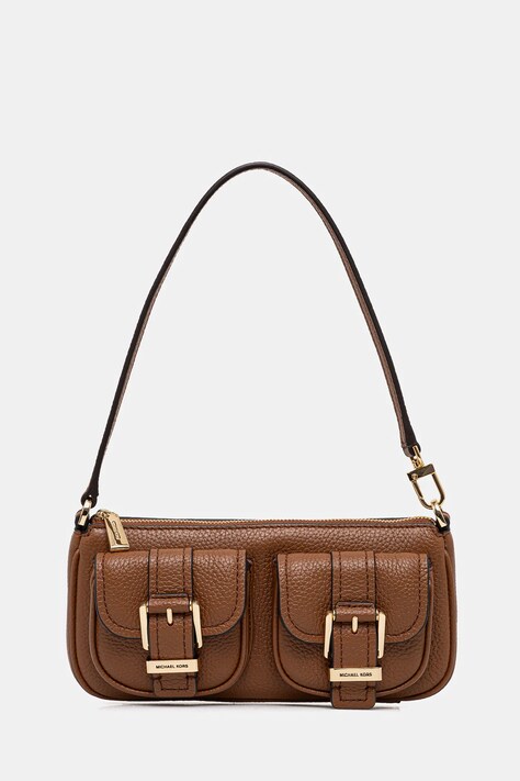 Kožená kabelka MICHAEL Michael Kors hnědá barva, 32S5GZCU1L