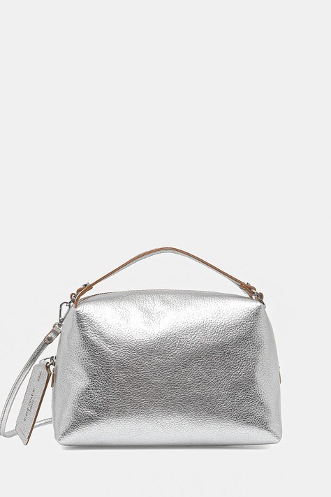 Gianni Chiarini geantă de piele ALIFA culoarea argintiu, BS.8148.GTMET