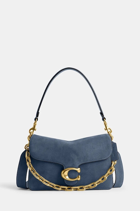 Coach torebka zamszowa Tabby kolor niebieski CAN13