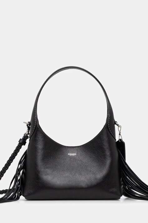 Coach poseta de piele Brooklyn culoarea negru, CAL95