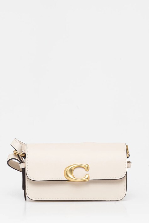 Kožna torba Coach Zoe boja: bež, CAM18