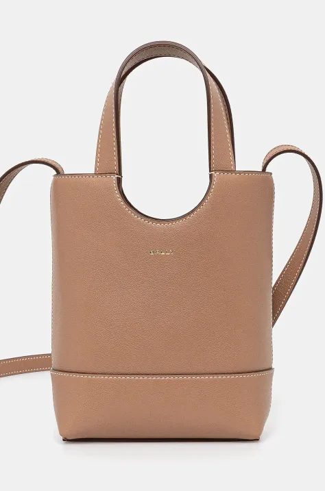 Bally torebka skórzana kolor brązowy WAE069