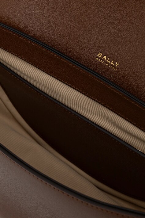 Шкіряна сумочка Bally — SS25-TOD2R1, коричневий — фото 5