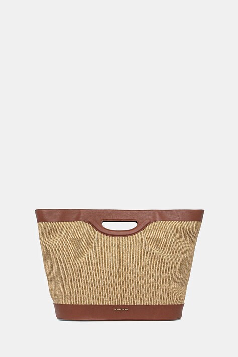 Kabelka Marciano Guess RAFFIA béžová barva, 5GGZ22 7333A