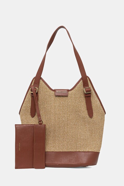 Kabelka Marciano Guess RAFFIA béžová barva, 5GGZ20 7333A