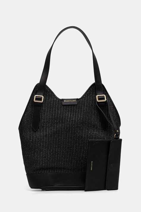 Kabelka Marciano Guess RAFFIA černá barva, 5GGZ20 7333A