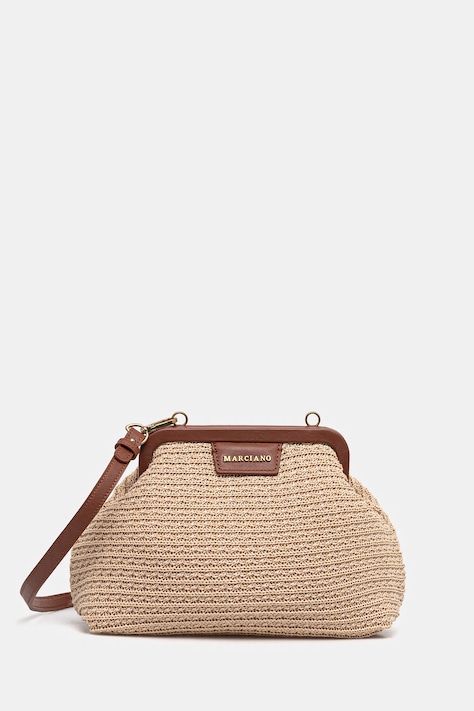 Kabelka Marciano Guess RAFFIA béžová barva, 5GGZ21 7333A