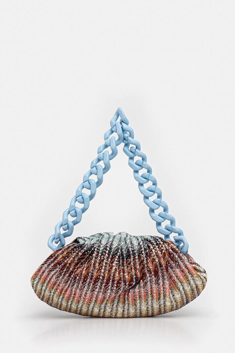 Kabelka Missoni Pouch Medium modrá barva, MI10063F