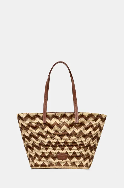 Missoni torebka Big Tote Raffia kolor beżowy MI10065R