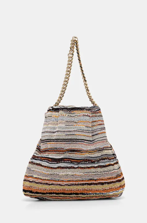 Сумочка Missoni Drawstring Pouch Chain цвет серый MI10070F