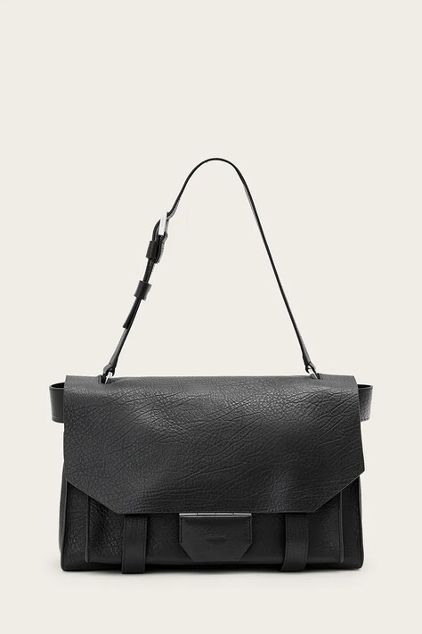 AllSaints Torebka skórzana URSA czarna W115XC