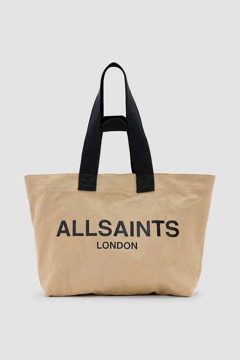 AllSaints geanta de bumbac ALI culoarea bej, W163XA