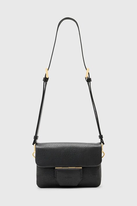 Кожена чанта AllSaints JUPITER в черно W261XC