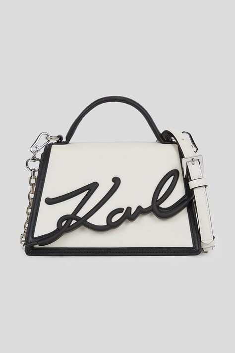 Karl Lagerfeld poșetă de piele culoarea negru, A1W30224