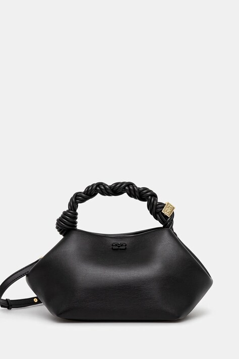 Кожаная сумочка GANNI Bou Bag Small цвет чёрный A5241