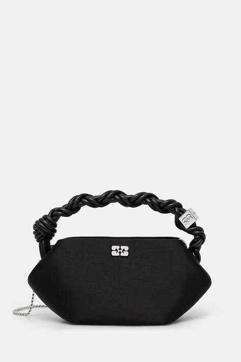 Kabelka GANNI Bou Bag Mini Soir Satin čierna farba, A6340