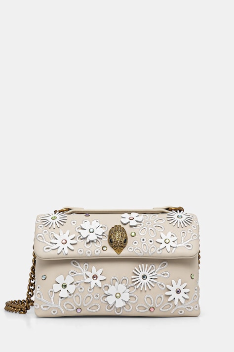 Кожаная сумочка Kurt Geiger London KENSINGTON цвет бежевый 4373541109