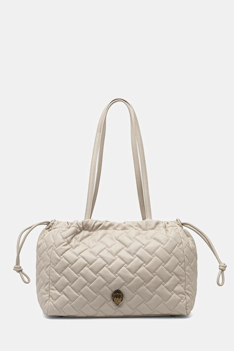 Kurt Geiger London geantă de piele KENSINGTON culoarea bej, 4370841109