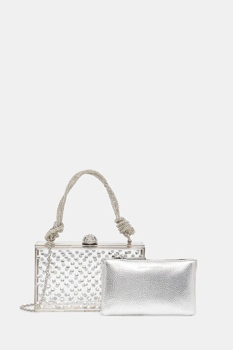 Psaníčko Kurt Geiger London stříbrná barva, 4356463999