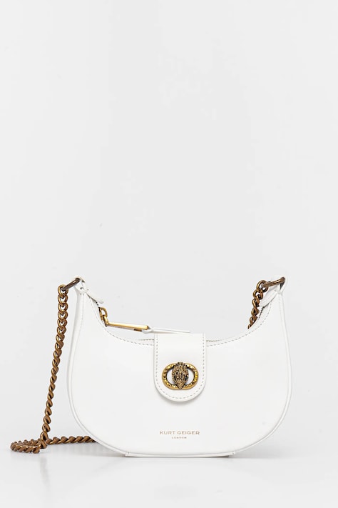 Kožená kabelka Kurt Geiger London CHELSEA bílá barva, 4020110109