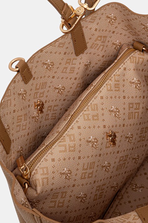U.S. Polo Assn. сумка-шопер жіноча зі штучної шкіри Malibu — SS25-TOD3EK, коричневий — фото 6
