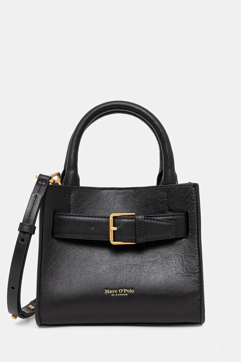 Marc O'Polo poseta de piele culoarea negru, 50318760701141