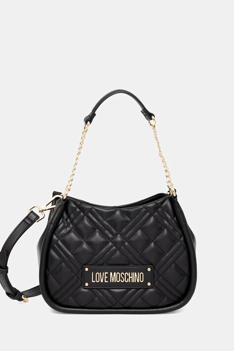 Τσάντα Love Moschino χρώμα: μαύρο, JC4208PP0MLA0000