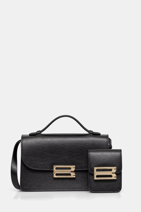 Kožená kabelka Victoria Beckham černá barva, B225AAC006524A