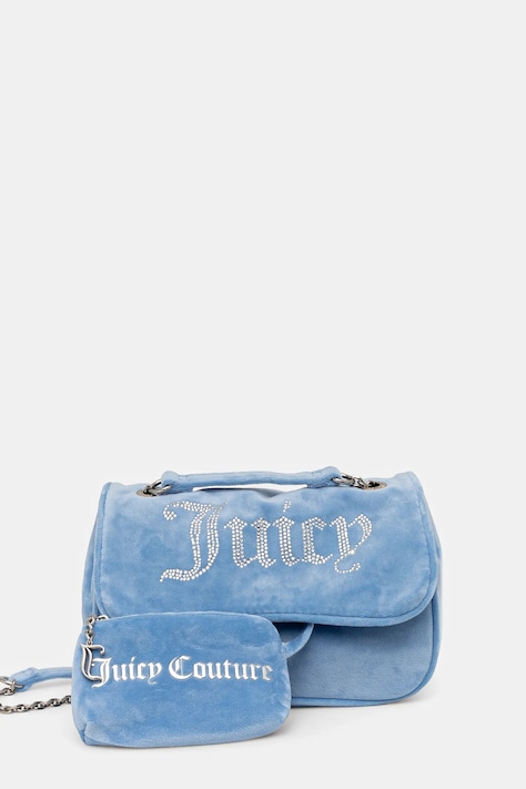 Velurová kabelka Juicy Couture Kimberly modrá barva, BEJQL8762WPO