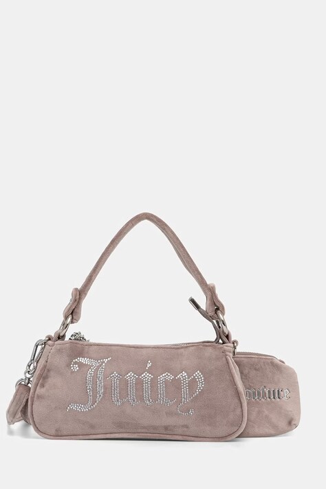 Juicy Couture torebka crossbody damska welurowa Kimberly beżowa BEJQL8767WPO