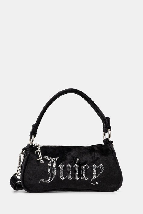 Juicy Couture geantă de mână din catifea Kimberly culoarea negru, BEJQL8767WPO